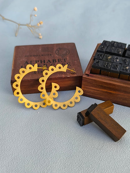 Χρυσοί Δαντελωτοί Κρίκοι 