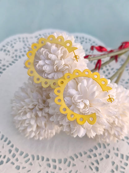 Χρυσοί Δαντελωτοί Κρίκοι 