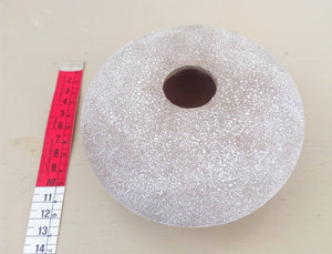 Modern Round Ceramic Vase, Beige Or Gray Speckled Pottery Vase