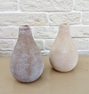 Ceramic Bud Vase In Beige Or Gray, Modern Flower Vase, Housewarming Gift For Women