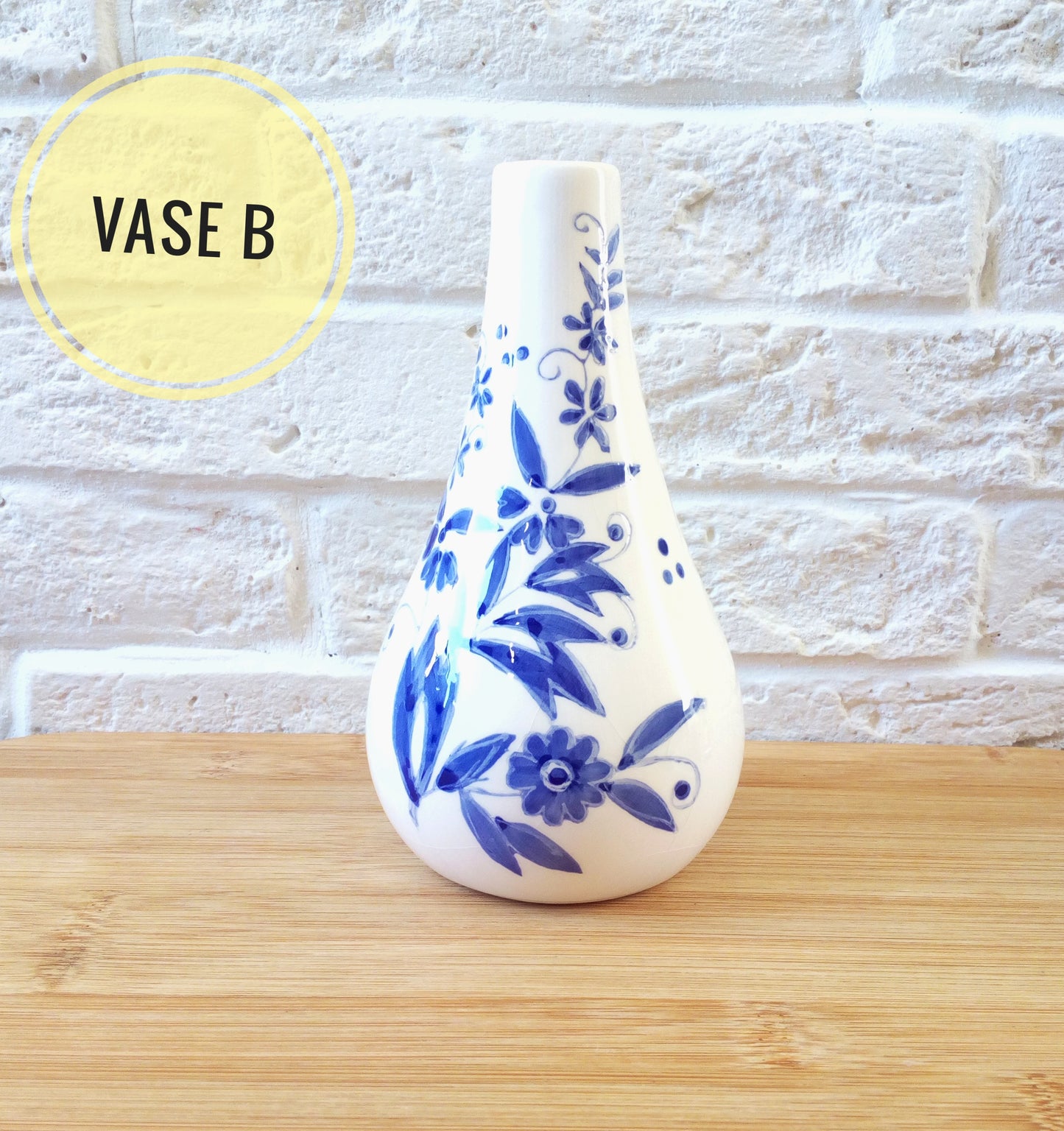 Porcelain Vase, Blue And White Delft Vase, Bud Vase