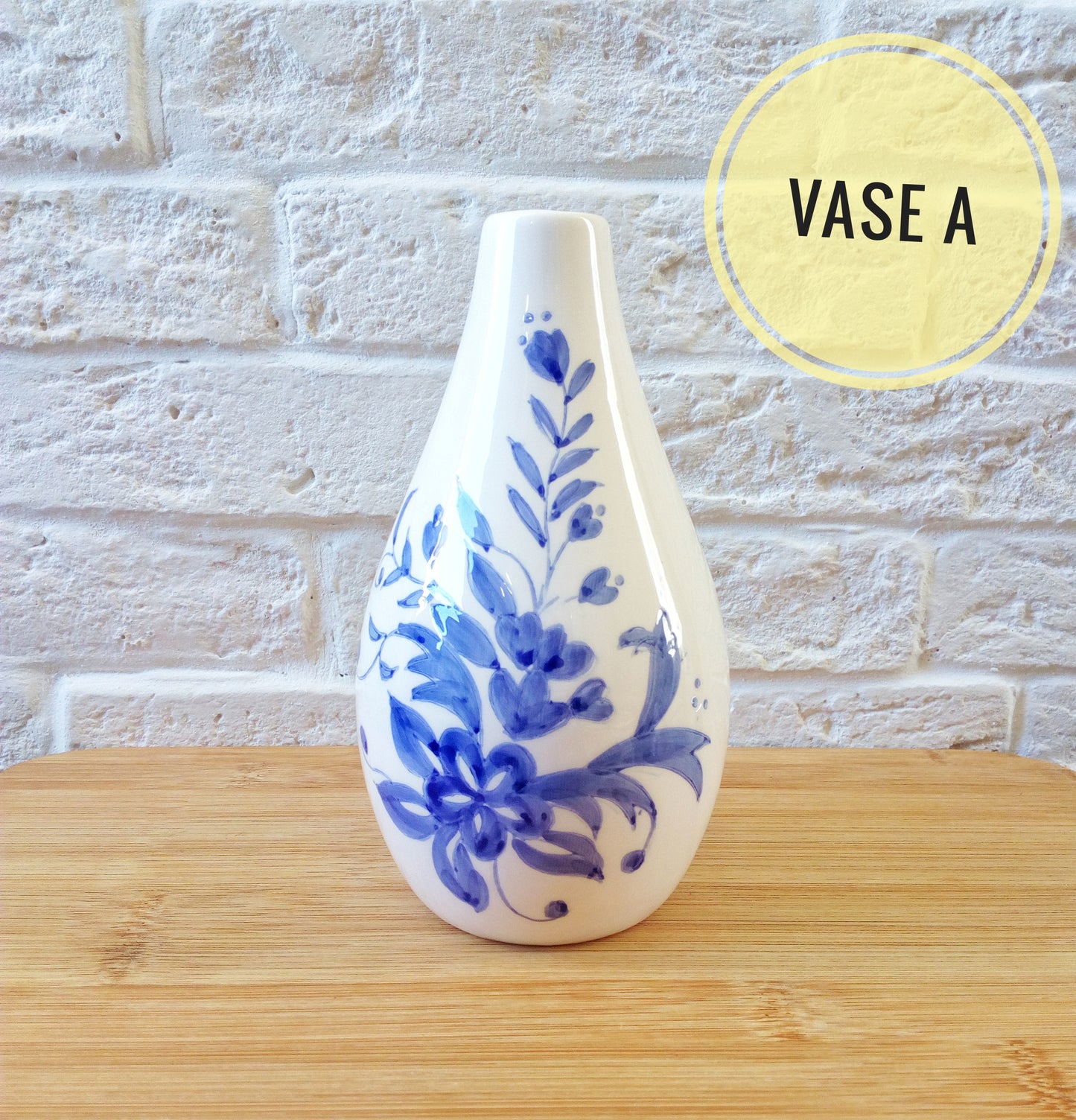 Porcelain Vase, Blue And White Delft Vase, Bud Vase