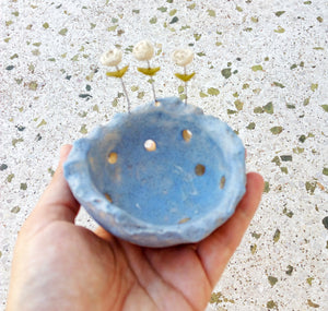 Blue Ceramic Tea Light Holder