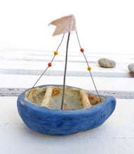 Load image into Gallery viewer, Decorative Ceramic Boat, Nautical Boat Decor, Dad Retirement Gift
