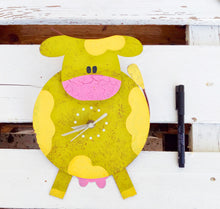 Load image into Gallery viewer, Handmade Metal Cow Clock, Farm Nursery Decor

