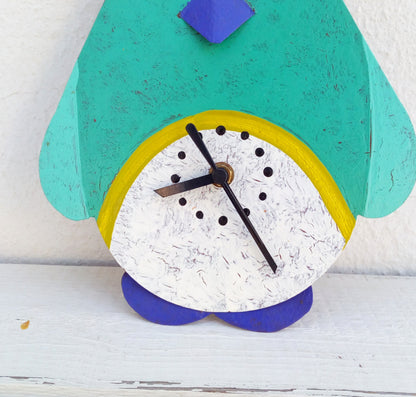 Penguin Metal Wall Clock, Pendulum Clock For Zoo Animals Nursery