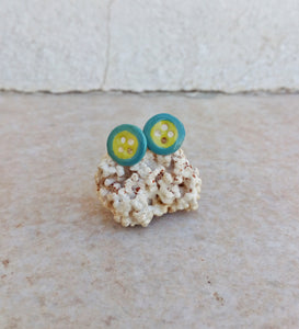 Sterling Silver Button Stud Earrings, Cute Post Earrings For Little Girl