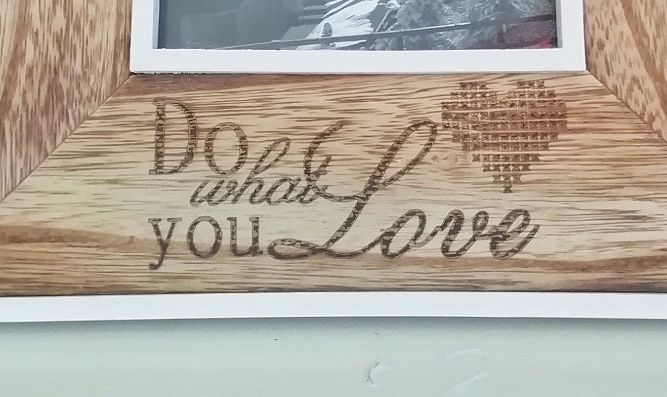 5X7 Reclaimed Wood Picture Frame, Do What You Love
