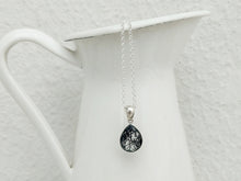 Load image into Gallery viewer, Black Rutile Quartz Necklace, Silver Teardrop Necklace

