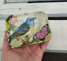 Load image into Gallery viewer, Vintage Style Candy Tin With Bluebird And Butterfly
