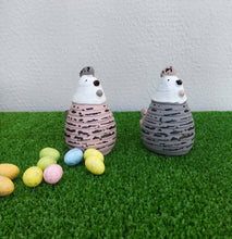 Load image into Gallery viewer, Cute Chicken Figurine From Reclaimed Wood, Easter Decoration, Farm Animals Nursery Decor
