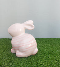 Load image into Gallery viewer, Easter Bunny Rabbit Ornament, White Ceramic Bunny Shelf Decor
