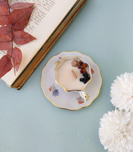 Φόρτωση εικόνας στο εργαλείο προβολής Συλλογής, Ceramic Coffee Cup With Saucer With Hand Poured Soy Candle, Vanilla Cinnamon And Clove Scented Candle
