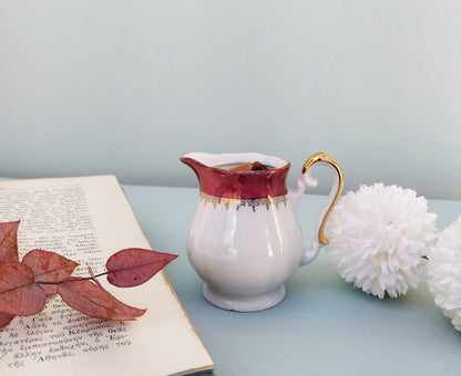 Handmade Scented Soy Candle In Porcelain Milk Jug