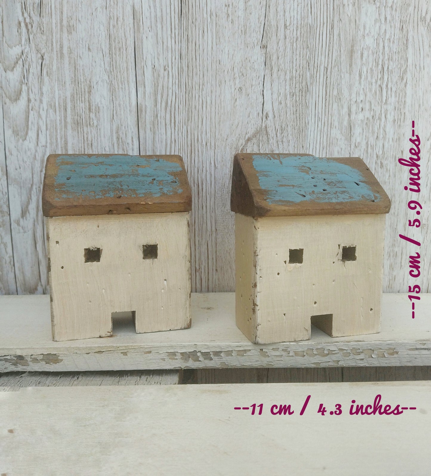 Small Reclaimed Wood House, Driftwood Cottage, Eco Friendly Gift For Home