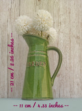 Load image into Gallery viewer, Green Ceramic Pitcher, Ceramic Watering Can, Gift For Gardener
