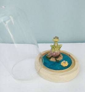 Prince Frog Glass Dome, Kiss The Frog Diorama, Valentines Day Gift