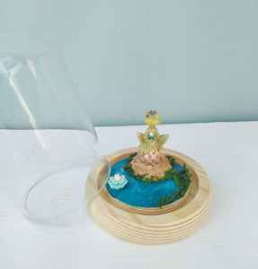 Prince Frog Glass Dome, Kiss The Frog Diorama, Valentines Day Gift