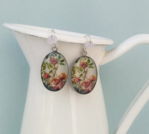 Red Flower Fairy Earrings, Whimsical Jewellery With Woodland Fairies, Literary Gifts For Her
