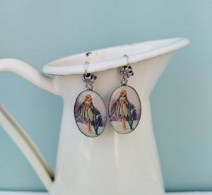 Snowdrop Flower Fairy Earrings, Fantasy Jewellery, January Birth Flower Gift For Her