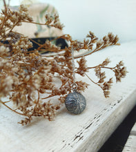 Load image into Gallery viewer, Oxidized Silver Urchin Charm Necklace
