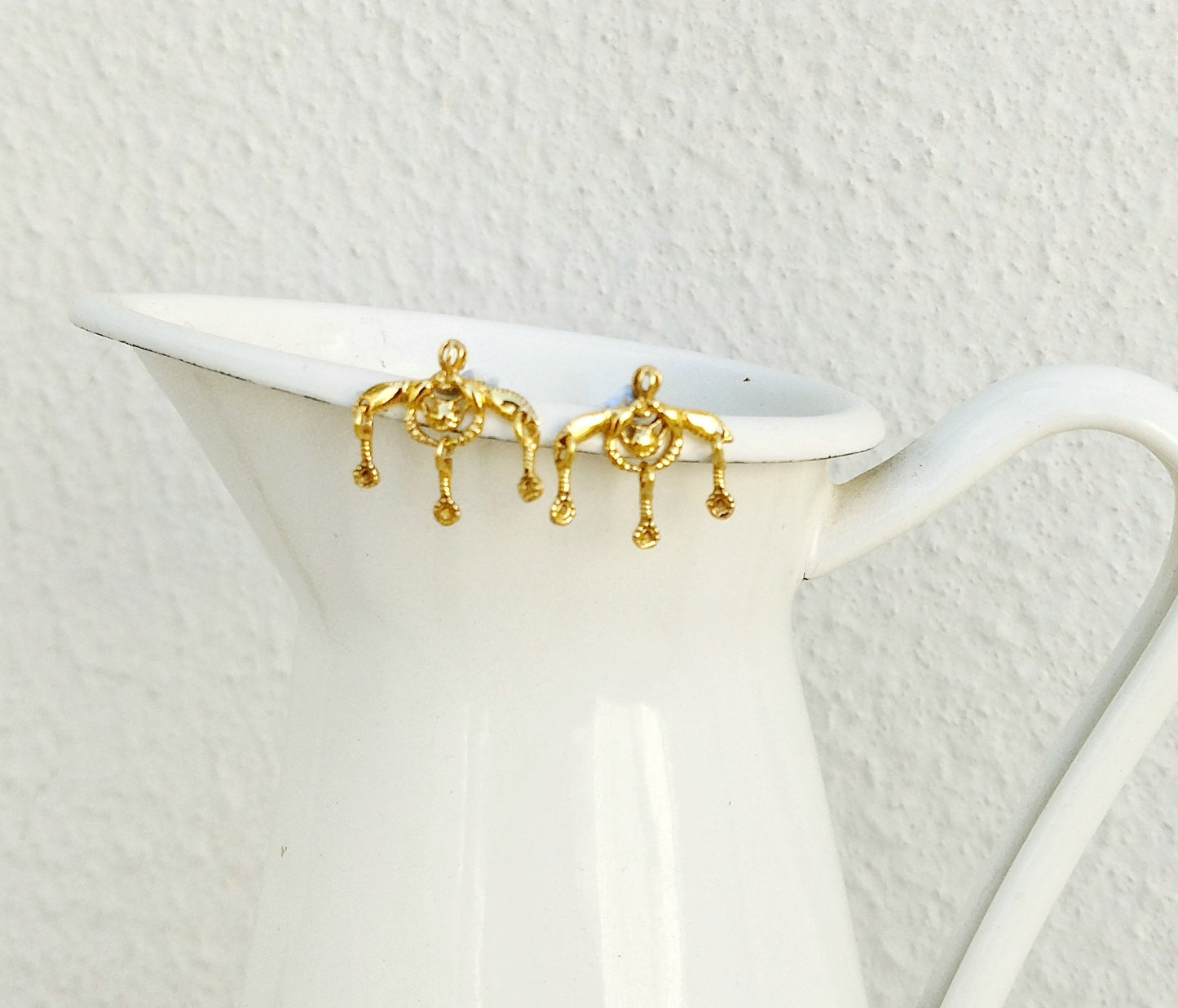 Minoan Bee Stud Earrings From 22k Gold Filled Silver