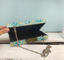 Load image into Gallery viewer, Boho Turquoise Clutch Bag
