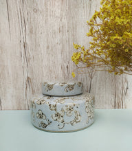 Load image into Gallery viewer, Ceramic Jar With Lid, Handmade Peony Flower Jar

