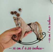 Load image into Gallery viewer, Small Wooden Rocking Horse
