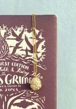 Load image into Gallery viewer, Long Gold Easter Egg Necklace With Enamel
