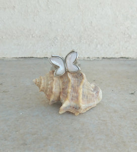 Butterfly Ring Size 7 3/4, White Moonstone Ring From Solid Silver
