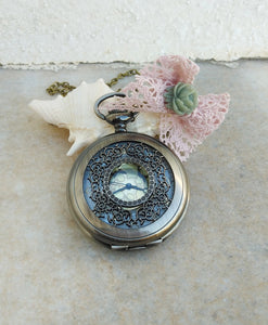 Vintage Style Pocket Watch Necklace