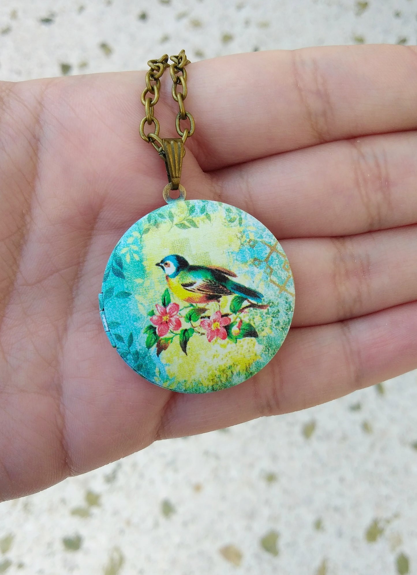 Bird Locket Necklace