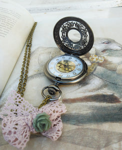 Vintage Style Pocket Watch Necklace