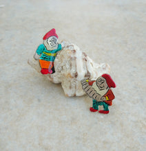 Load image into Gallery viewer, Tiny Cute Earrings, Snow White Inspired Dwarf Earrings, Sterling Silver Kids Earrings

