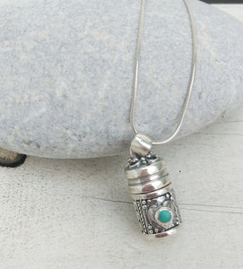 Wish Box Necklace, Sterling Silver Locket Necklace With Secret Message