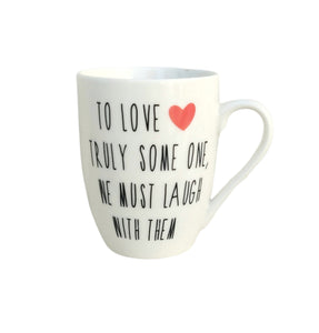 Ceramic Coffee Mug With Love Quotes