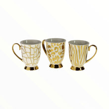 Load image into Gallery viewer, White And Gold Porcelain Mug
