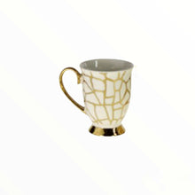Load image into Gallery viewer, White And Gold Porcelain Mug
