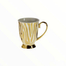 Load image into Gallery viewer, White And Gold Porcelain Mug
