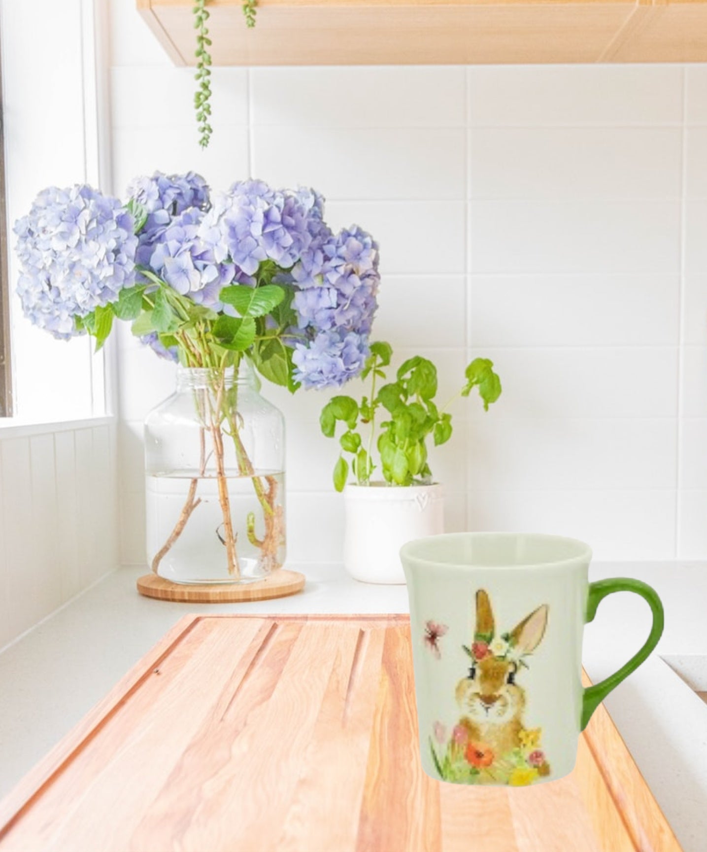 Large Ceramic Bunny Coffee Mug