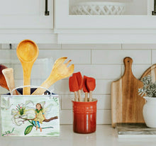 Load image into Gallery viewer, Kitchen Utensil Holder, Decorative Can With Decoupage
