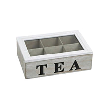 Load image into Gallery viewer, Tea Bag Box, Wooden And Glass Tea Box

