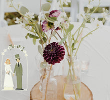 Load image into Gallery viewer, Bride And Groom Cake Topper
