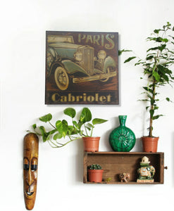 Car Metal Sign, Rusty Metal Wall Art With Vintage Car, Gift For Car Lovers