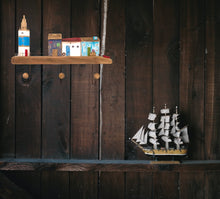 Load image into Gallery viewer, Wooden Wall Hanger, Handmade Lighthouse Theme Hanger For Nautical Nursery
