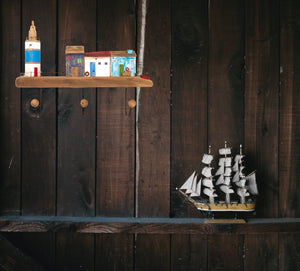Wooden Wall Hanger, Handmade Lighthouse Theme Hanger For Nautical Nursery