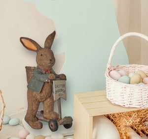 Bunny Rabbit Figurine, Easter Greetings Decor