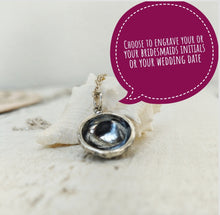 Load image into Gallery viewer, Personalized Bridesmaid Gift Box With Urchin Necklace, Destination Beach Wedding Jewelry
