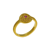 Φόρτωση εικόνας στο εργαλείο προβολής Συλλογής, 22Κ Επίχρυσο Ασημένιο Βυζαντινό Δαχτυλίδι
